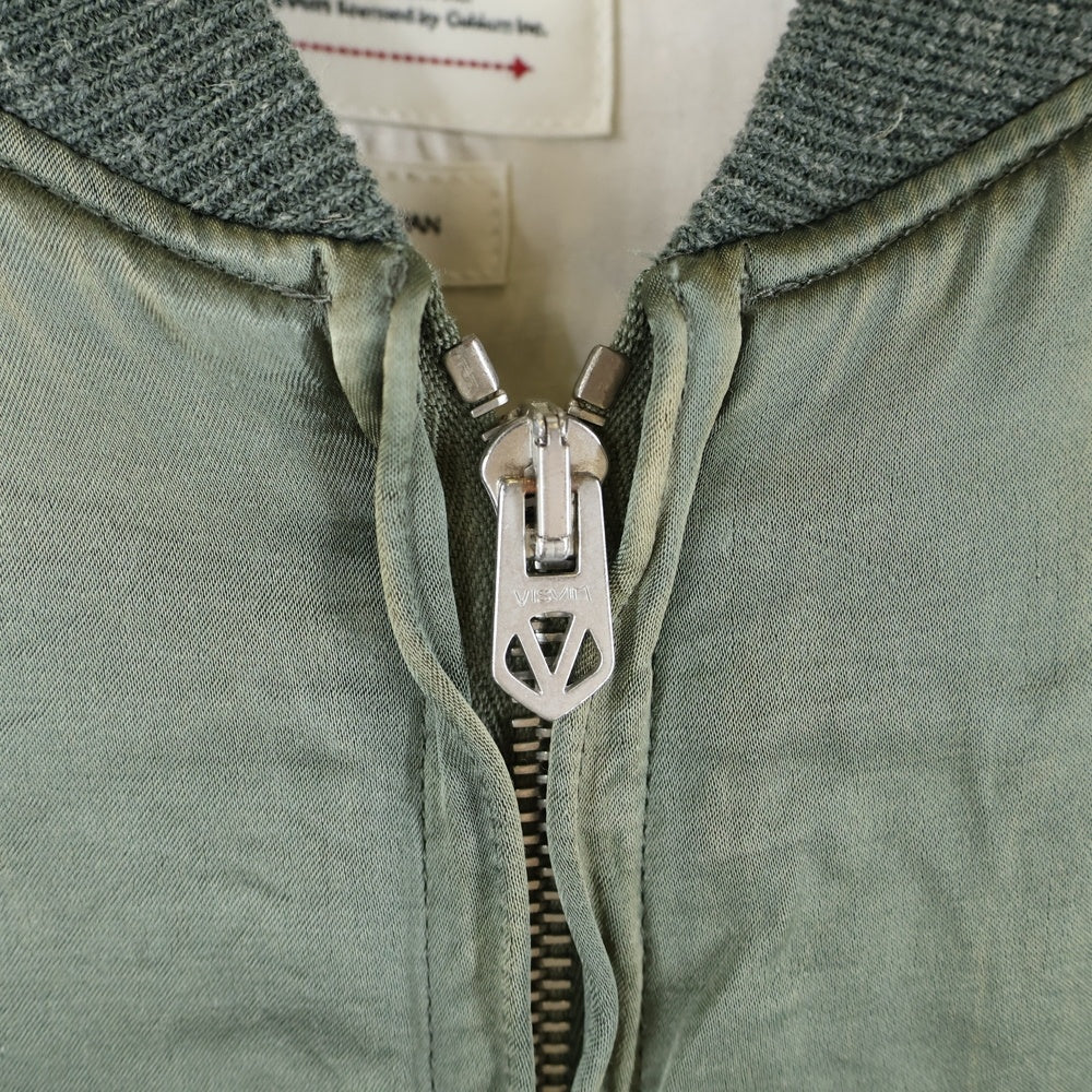 VISVIM(ヴィスヴィム) 21SS DOUGLAS JKT ダグラス レーヨン サテン ジップアップ スカジャン ジャケット グリーン 0121105013021