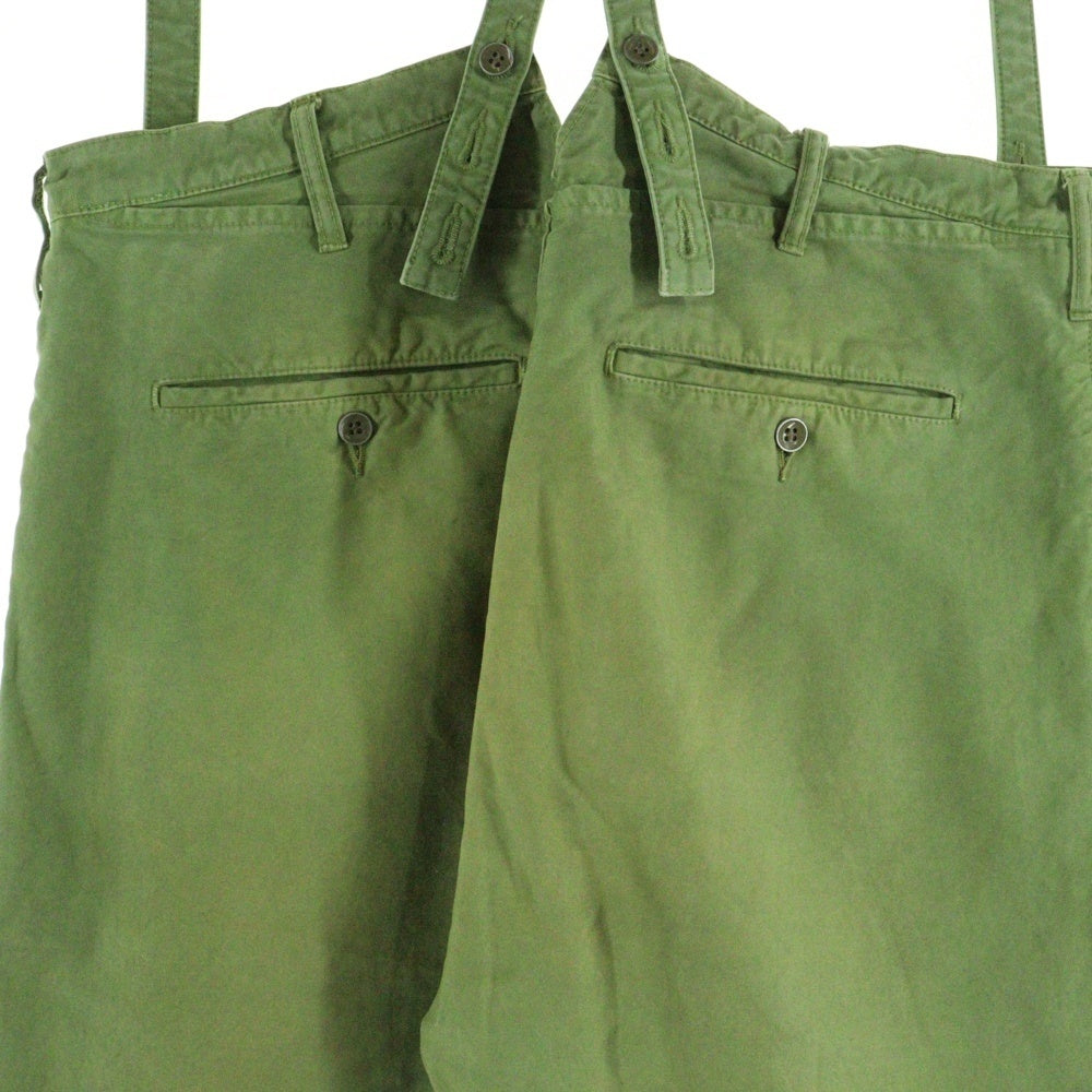 VISVIM(ヴィスヴィム) 21AW TRAVAILLER BRACES PANTS トラヴァイエ ブレイス サスペンダー付き ミリタリー パンツ カーキ 0121105008005