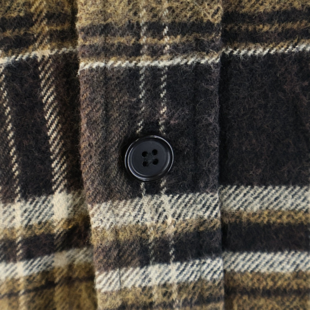 doublet(ダブレット) 25AW FADE CHECK SHIRT フェード チェック 長袖 シャツ ブラウン 25AW31SH161