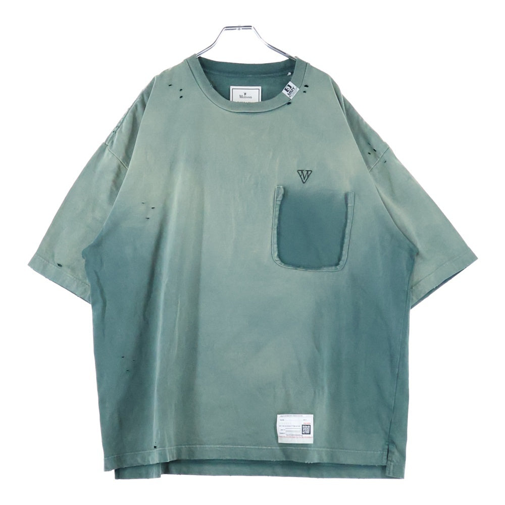 MAISON MIHARAYASUHIRO(メゾンミハラヤスヒロ) 25AW SUN FADED TEE サン フェード 半袖 カットソー グリーン A15TS621