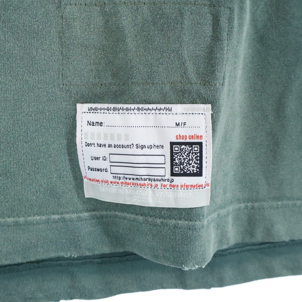 MAISON MIHARAYASUHIRO(メゾンミハラヤスヒロ) 25AW SUN FADED TEE サン フェード 半袖 カットソー グリーン A15TS621