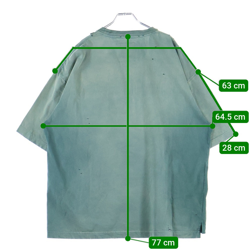 MAISON MIHARAYASUHIRO(メゾンミハラヤスヒロ) 25AW SUN FADED TEE サン フェード 半袖 カットソー グリーン A15TS621