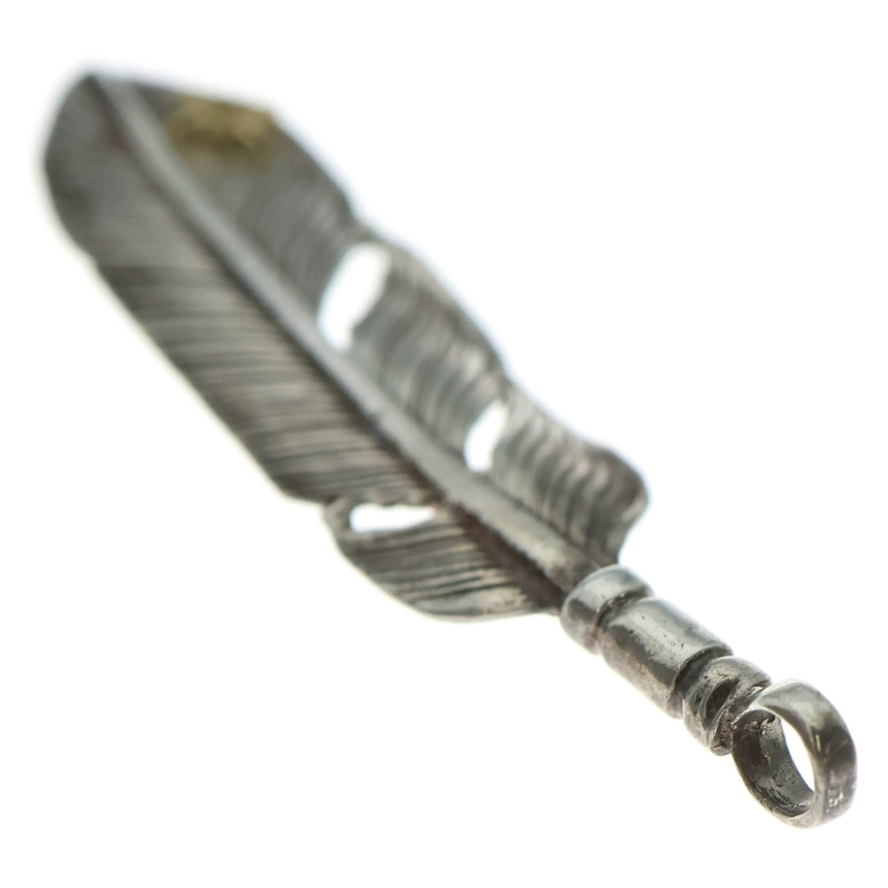 REDMAN(レッドマン) メタル付き中フェザー右向き ネックレストップ シルバー RM-103-R-SM