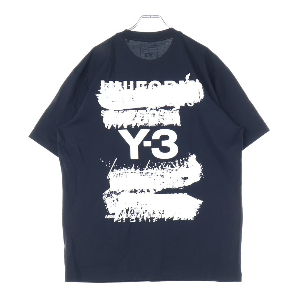 Y-3(ワイスリー) GRAPHIC SHORT SLEEVE TEE グラフィック ショート スリーブ クルーネック半袖Tシャツ カットソー ブラック JN4879
