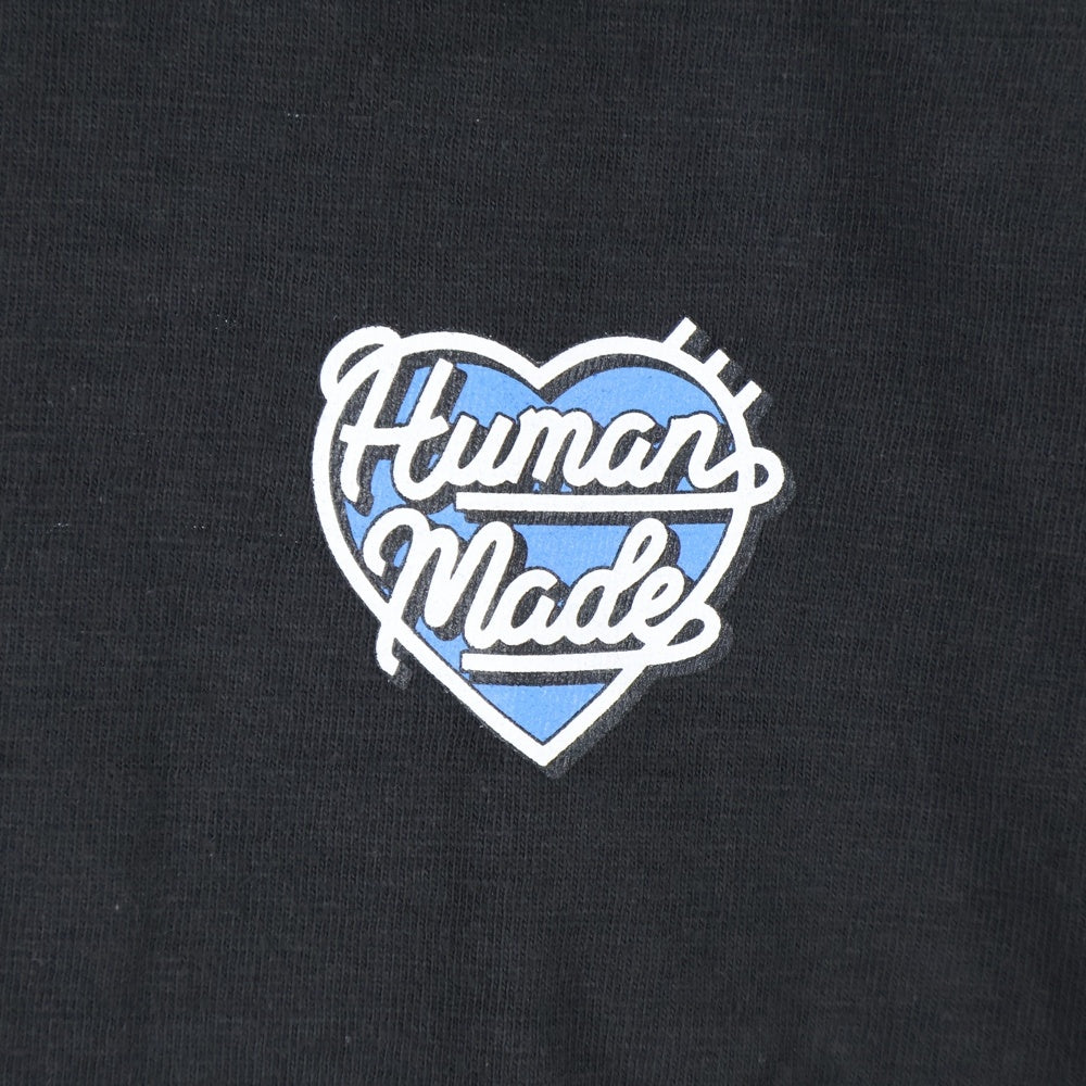 HUMAN MADE(ヒューマンメイド) 25SS GRAPHIC T-SHIRT グラフィックロゴ クルーネック半袖Tシャツ カットソー ブラック HM29TE005