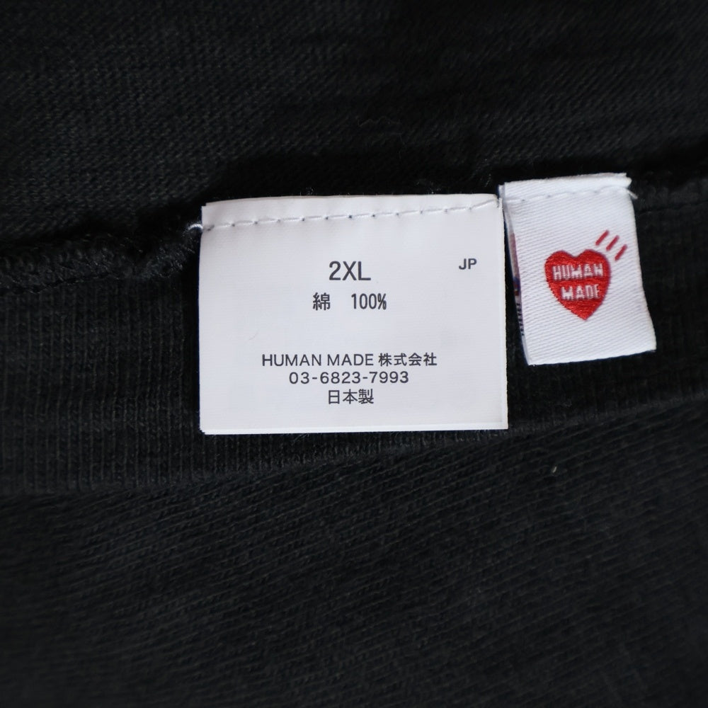 HUMAN MADE(ヒューマンメイド) 25SS GRAPHIC T-SHIRT グラフィックロゴ クルーネック半袖Tシャツ カットソー ブラック HM29TE005