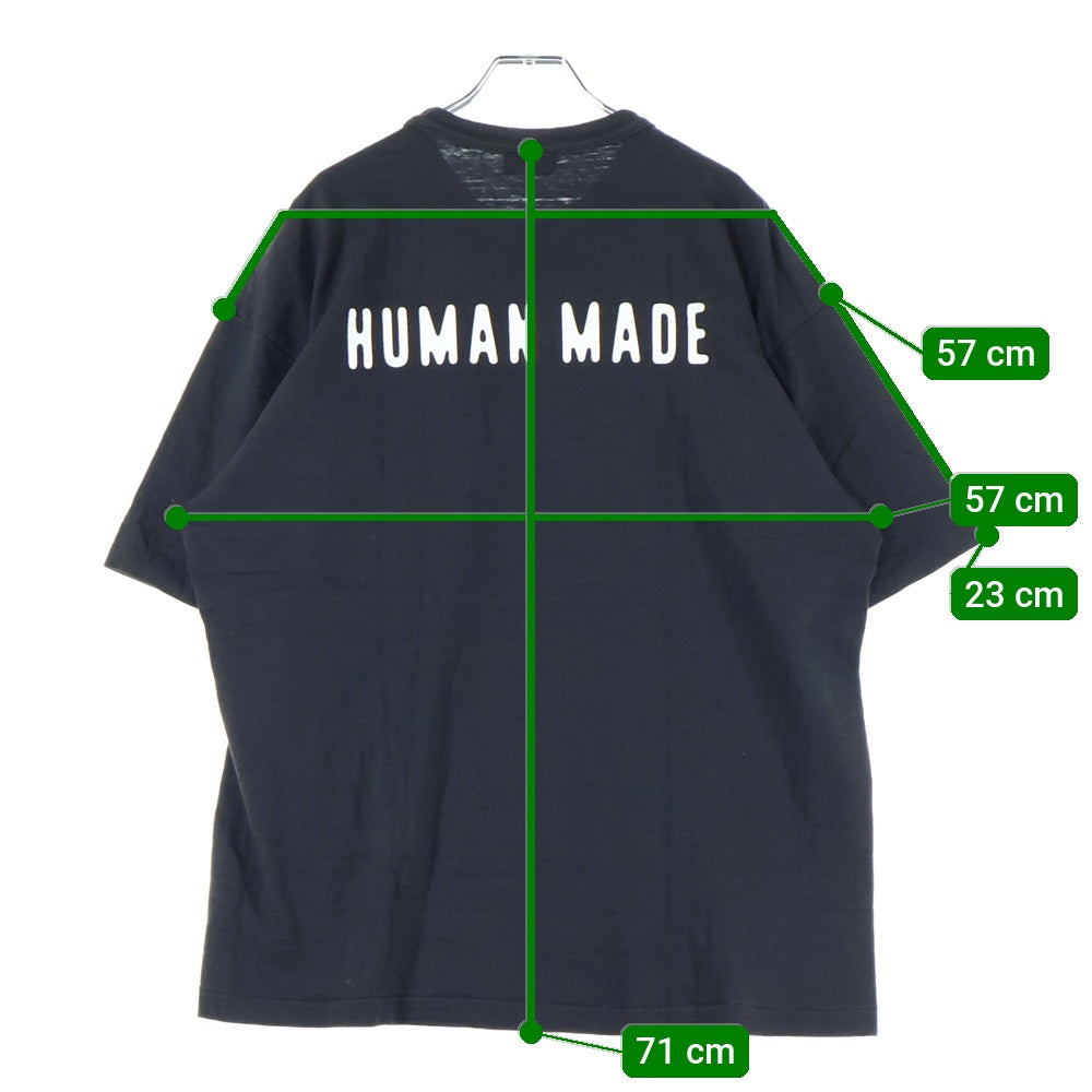 HUMAN MADE(ヒューマンメイド) 25SS GRAPHIC T-SHIRT グラフィックロゴ クルーネック半袖Tシャツ カットソー ブラック HM29TE005