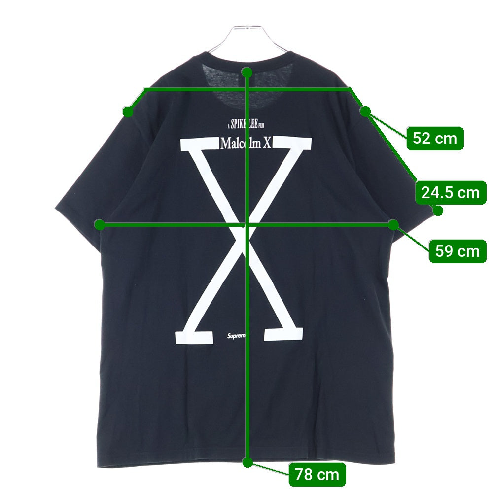 SUPREME(シュプリーム) 25SS 40 Acres Malcolm X Tee 40エーカー マルコム エックス クルーネック半袖Tシャツ カットソー ブラック