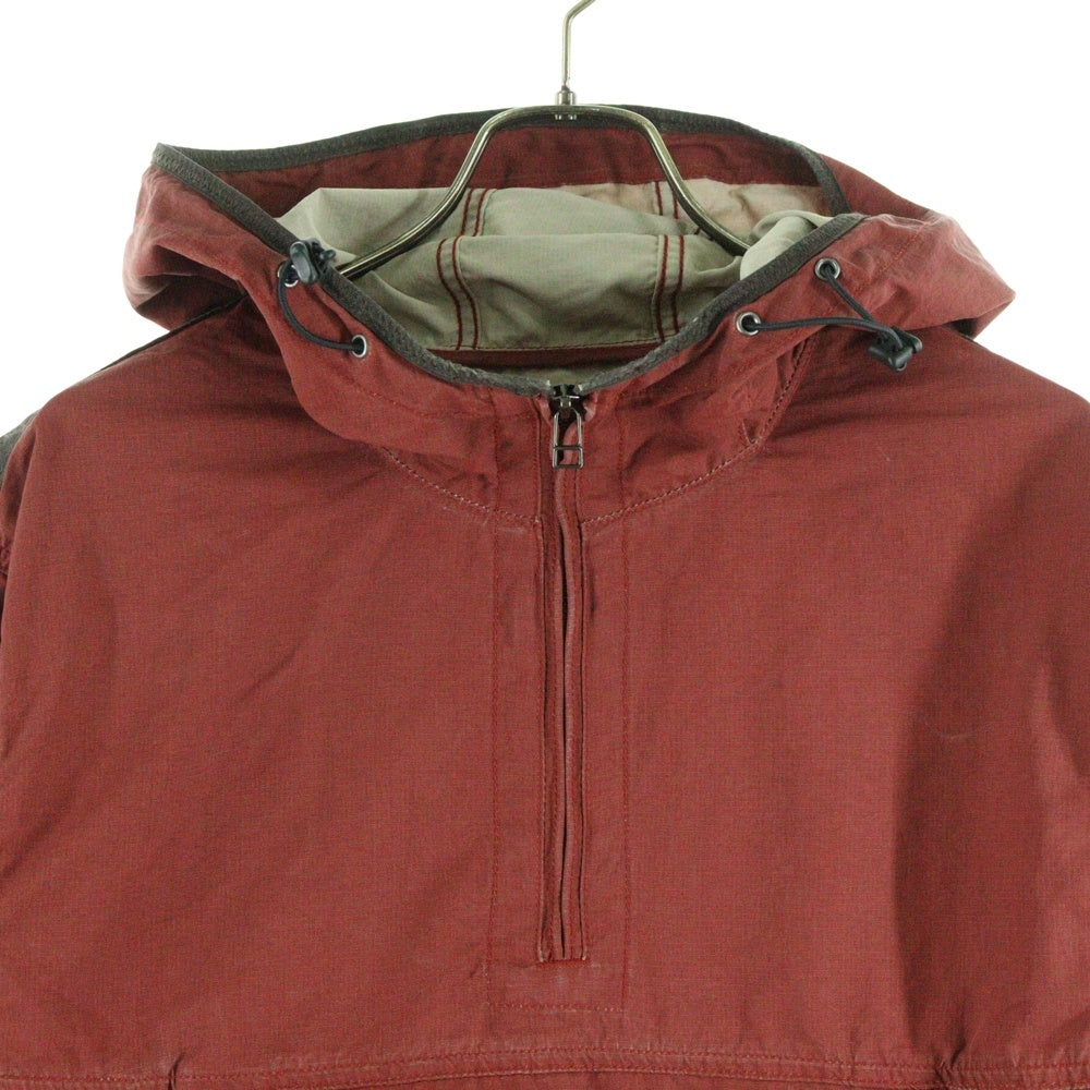 THISISNEVERTHAT(ディスイズネバーザット) ANORAK JACKET ロゴ刺繍 ナイロン アノラックジャケット レッド TN243WOWLS06