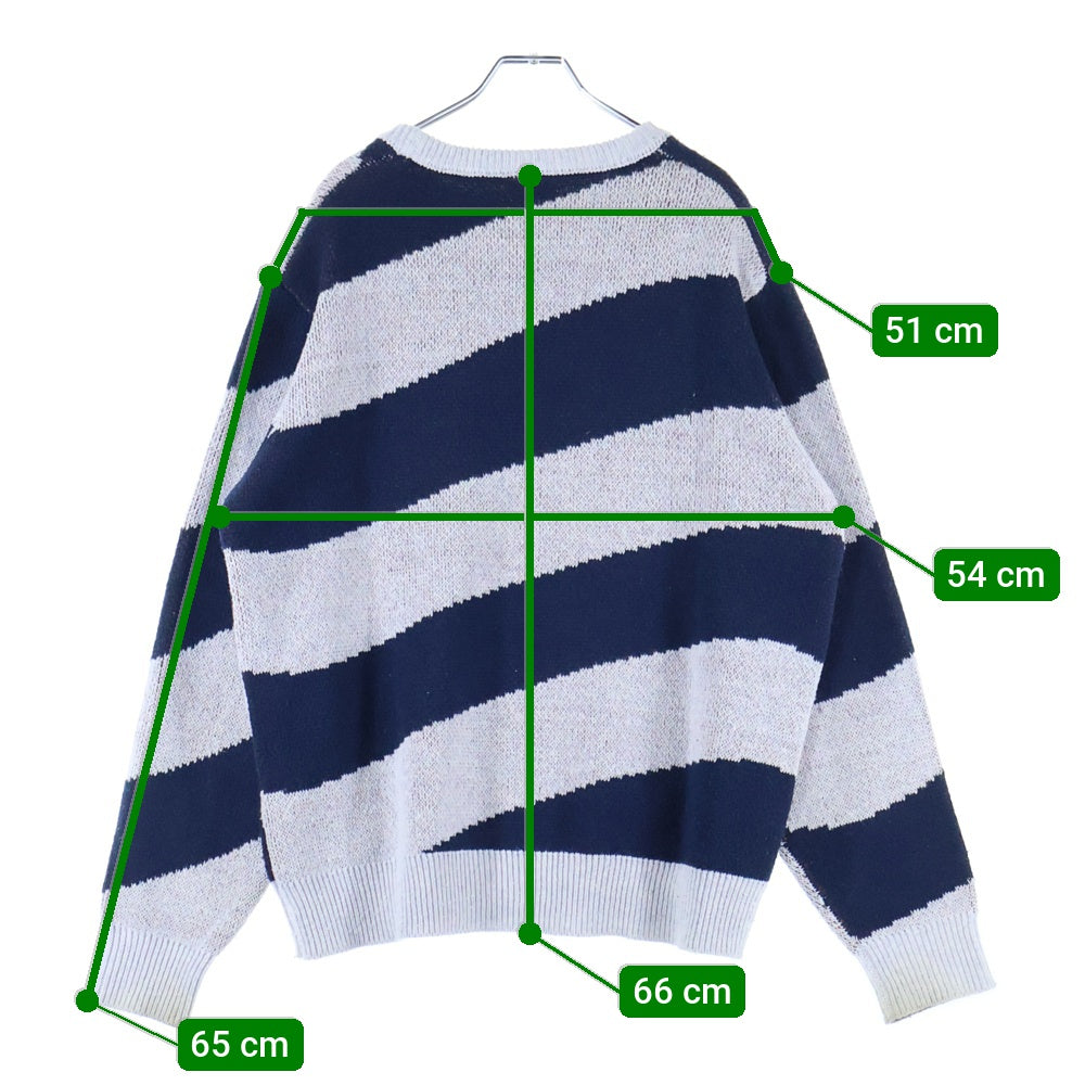 Dime(ダイム) BOVINE WOOL KNIT ボバイン アクリルウールニット セーター ネイビー/グレー