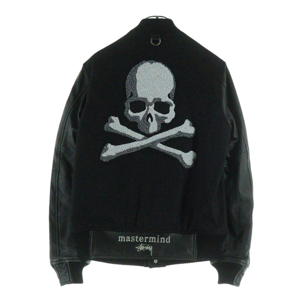 STUSSY(ステューシー) 13AW ×MASTERMIND JAPAN VARSITY JACKET マスターマインド ジャパン バーシティ ジャケット ブラック SMD2-BL01-10-1