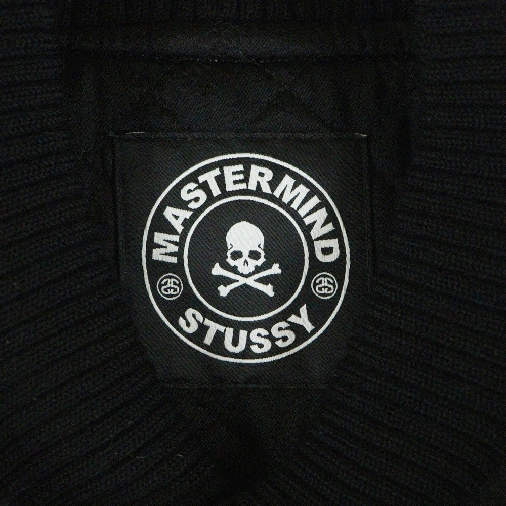 STUSSY(ステューシー) 13AW ×MASTERMIND JAPAN VARSITY JACKET マスターマインド ジャパン バーシティ ジャケット ブラック SMD2-BL01-10-1