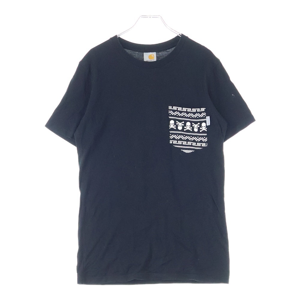 CARHARTT(カーハート) ×MASTERMIND マスターマインド 胸ロゴデザイン クルーネック カットソー 半袖Tシャツ 96010011100131