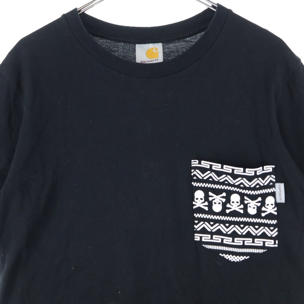CARHARTT(カーハート) ×MASTERMIND マスターマインド 胸ロゴデザイン クルーネック カットソー 半袖Tシャツ 96010011100131