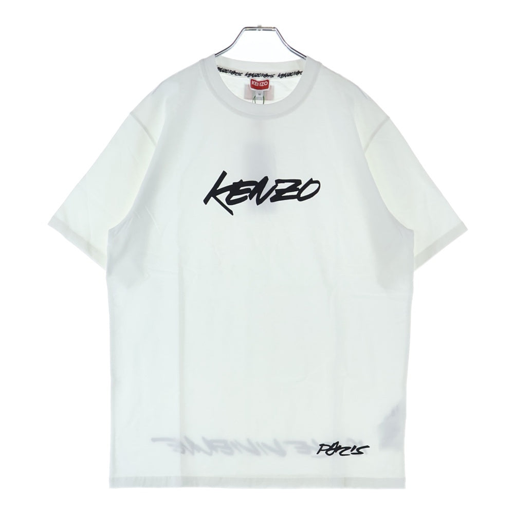 KENZO(ケンゾー) ×FUTURA 2000' CLASSIC T-SHIRT フロントロゴデザイン クラシック クルーネック カットソー 半袖Tシャツ ホワイト FF65TS2524SG