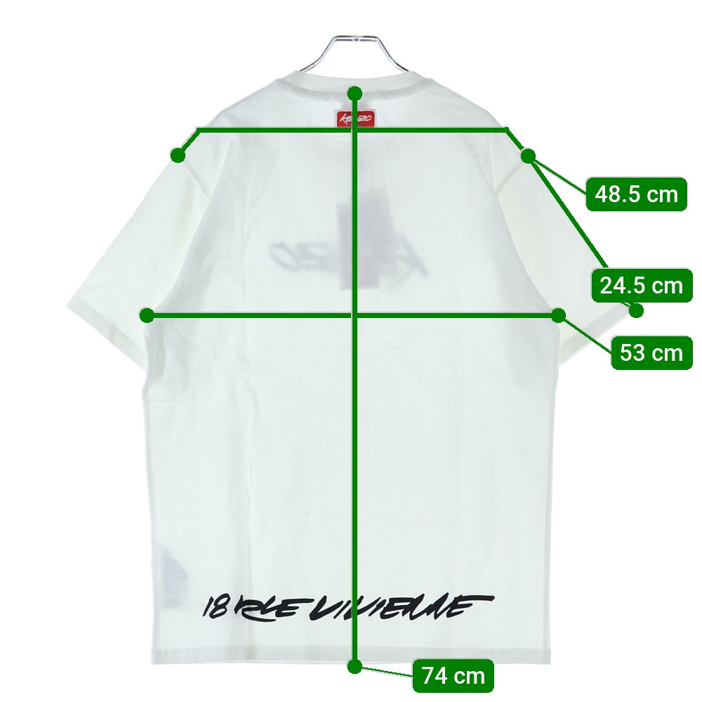 KENZO(ケンゾー) ×FUTURA 2000' CLASSIC T-SHIRT フロントロゴデザイン クラシック クルーネック カットソー 半袖Tシャツ ホワイト FF65TS2524SG