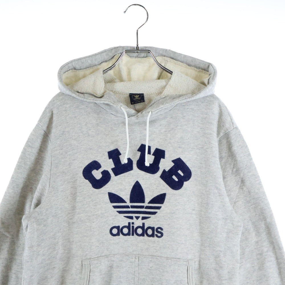 adidas(アディダス) フロントロゴデザイン カンガルーポケット フーデッド スウェット パーカー グレー ACB-252