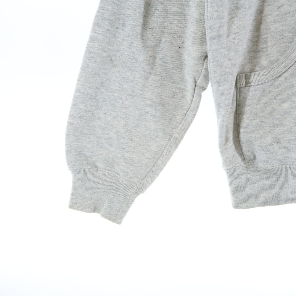 adidas(アディダス) フロントロゴデザイン カンガルーポケット フーデッド スウェット パーカー グレー ACB-252