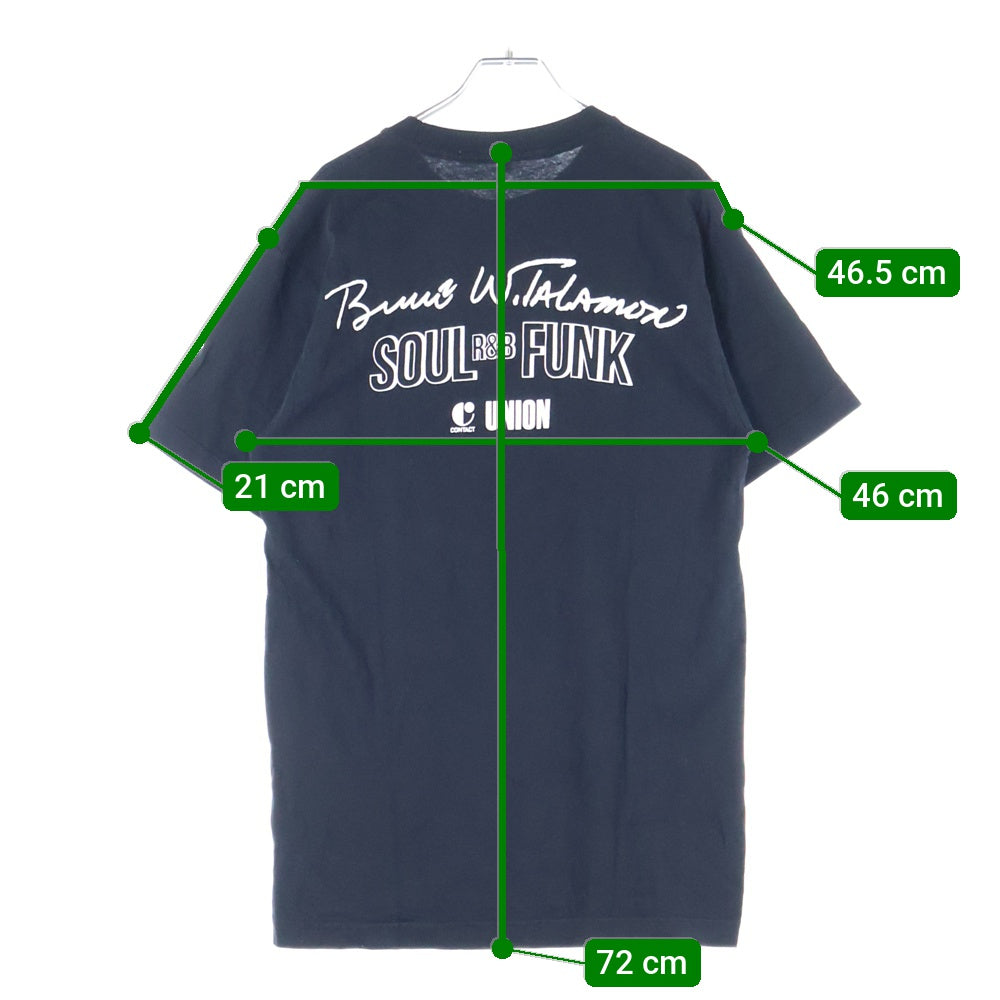 UNION(ユニオン) GEORGE CLINTON ジョージ クリントン クルーネック カットソー 半袖Tシャツ ブラック