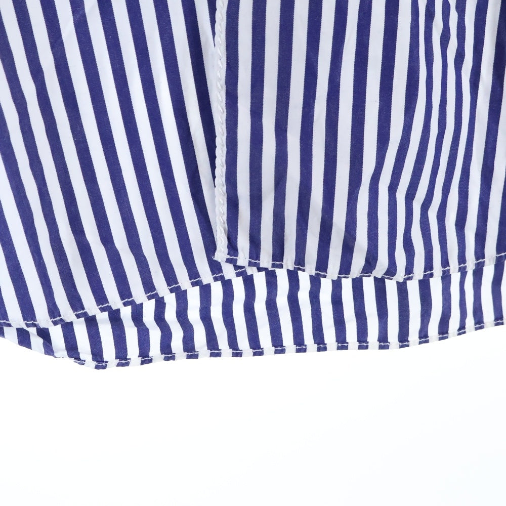 COMME des GARCONS HOMME PLUS(コムデギャルソンオムプリュス) 07SS 6B 胸ポケット エンブロイダリーデザイン 長袖シャツ ホワイト/ブルー HS-B043