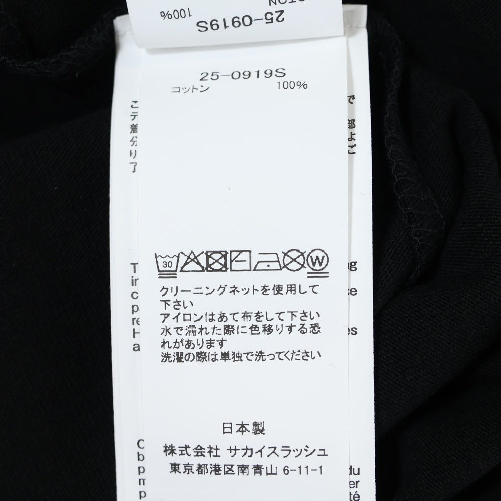 Sacai(サカイ) 25SS JAMES DEAN PHOTO T-SHIRT ジェームズ ディーン フォトグラフィック クルーネック カットソー 半袖Tシャツ ブラック 25-0919S