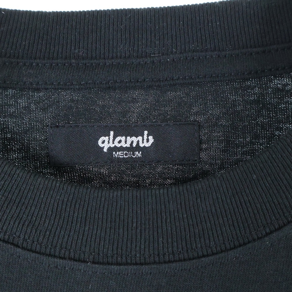 glamb(グラム) THE BLUE HEARTS COLLAGE ザ ブルーハーツ フォトデザイン クルーネック カットソー 半袖Tシャツ ブラック