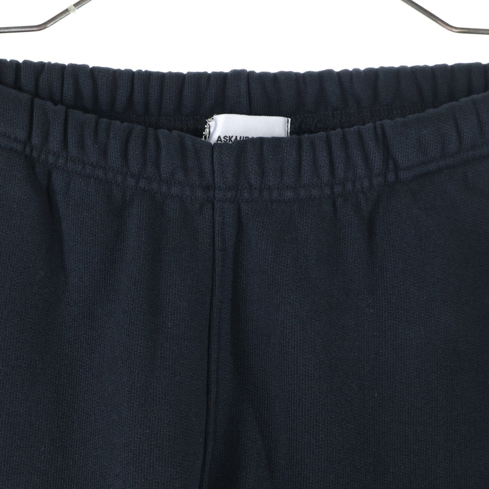 ASKYURSELF(アスクユアセルフ) KIM DUONG GOTH JOGGER ロゴプリント スウェット ジョガーパンツ ブラック