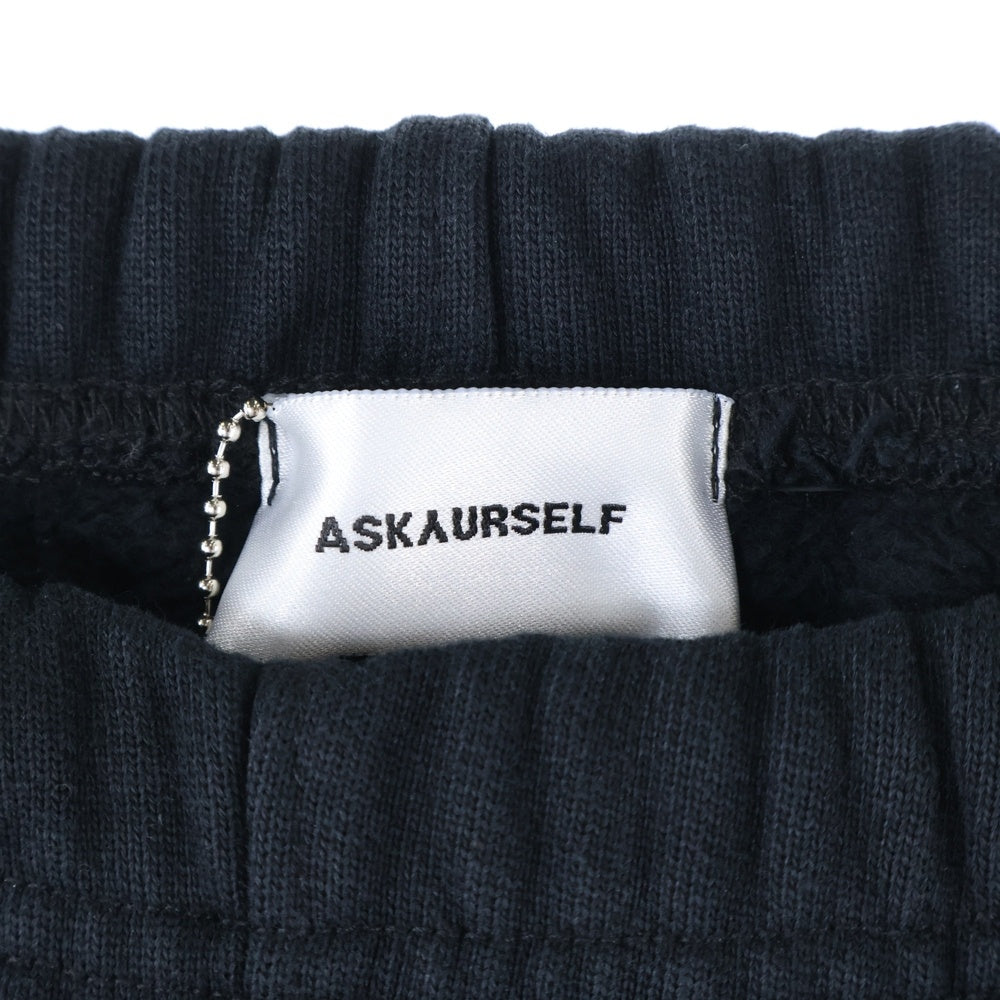 ASKYURSELF(アスクユアセルフ) KIM DUONG GOTH JOGGER ロゴプリント スウェット ジョガーパンツ ブラック