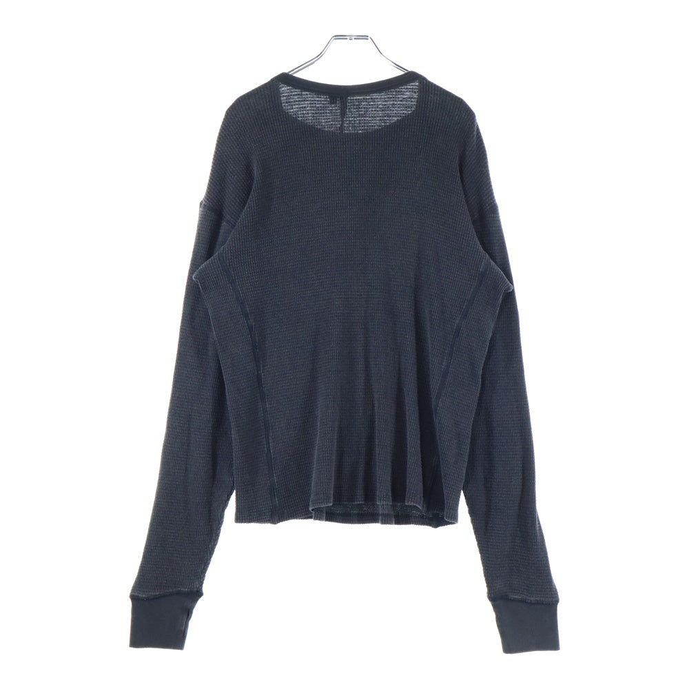 entire studios(エンタイア スタジオ) THERMAL LONG SLEEVE オーガニックコットン サーマル 長袖Tシャツ カットソー ブラック ES2260