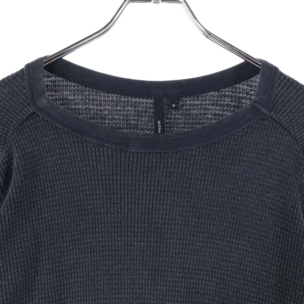 entire studios(エンタイア スタジオ) THERMAL LONG SLEEVE オーガニックコットン サーマル 長袖Tシャツ カットソー ブラック ES2260