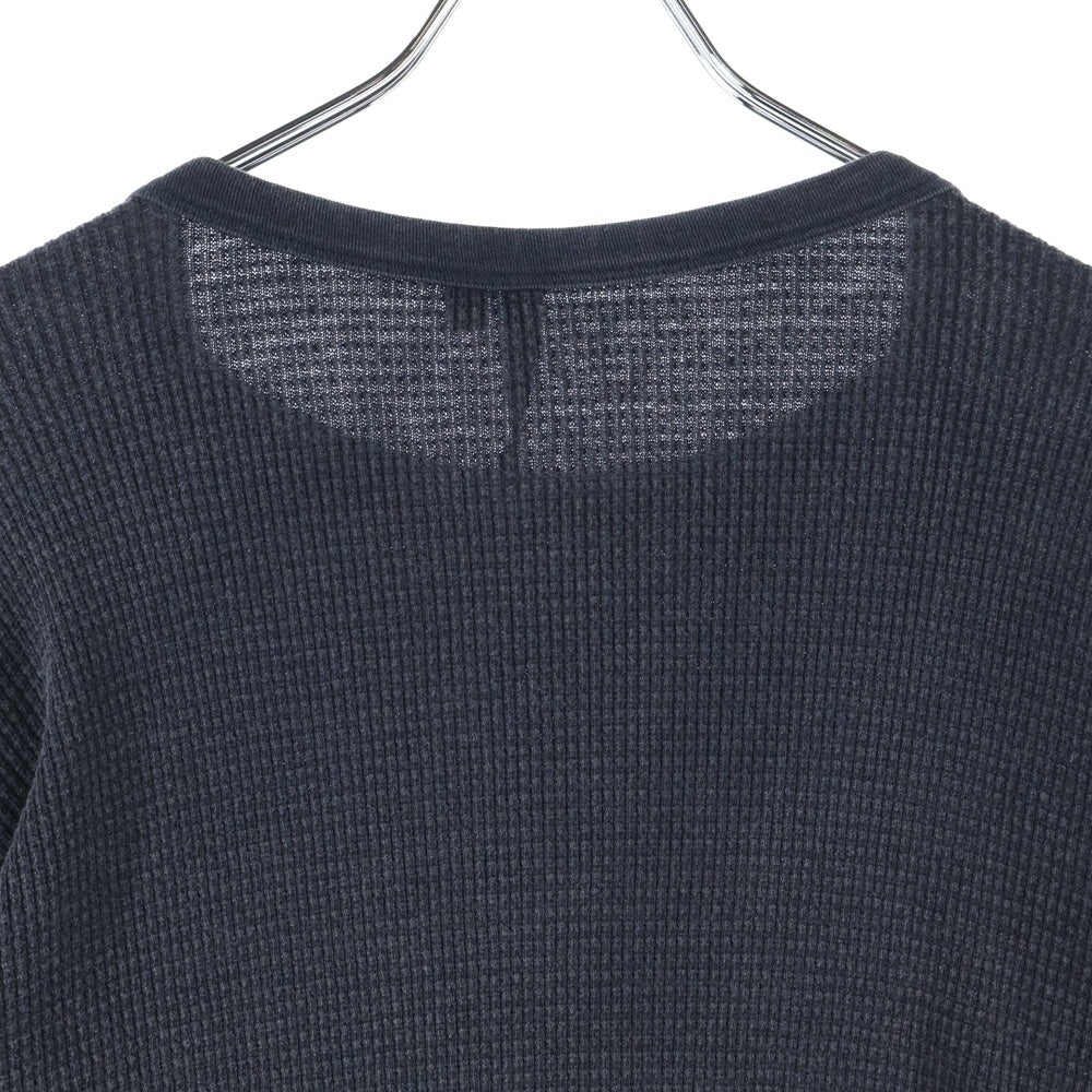 entire studios(エンタイア スタジオ) THERMAL LONG SLEEVE オーガニックコットン サーマル 長袖Tシャツ カットソー ブラック ES2260