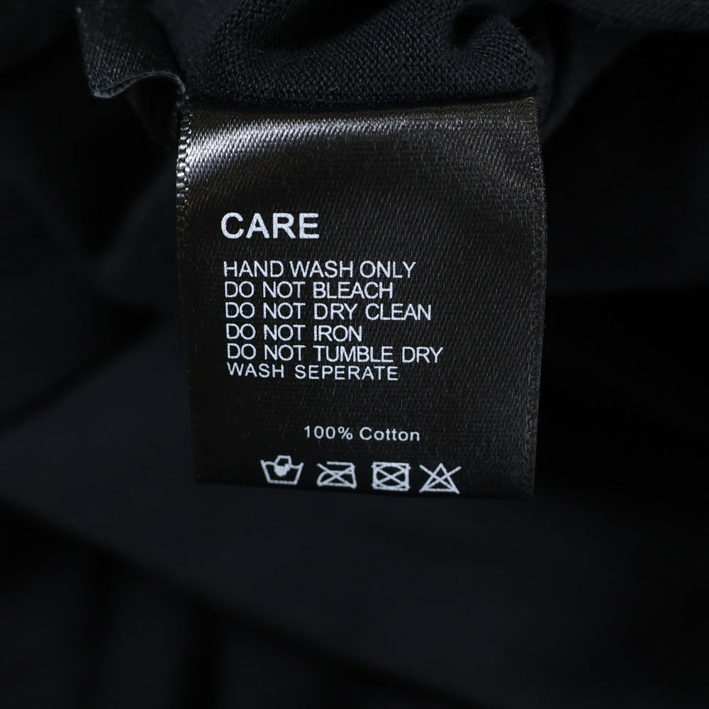 ASKYURSELF(アスクユアセルフ) ロゴプリント オーバーサイズ クルーネック コットン 半袖Tシャツ カットソー ブラック