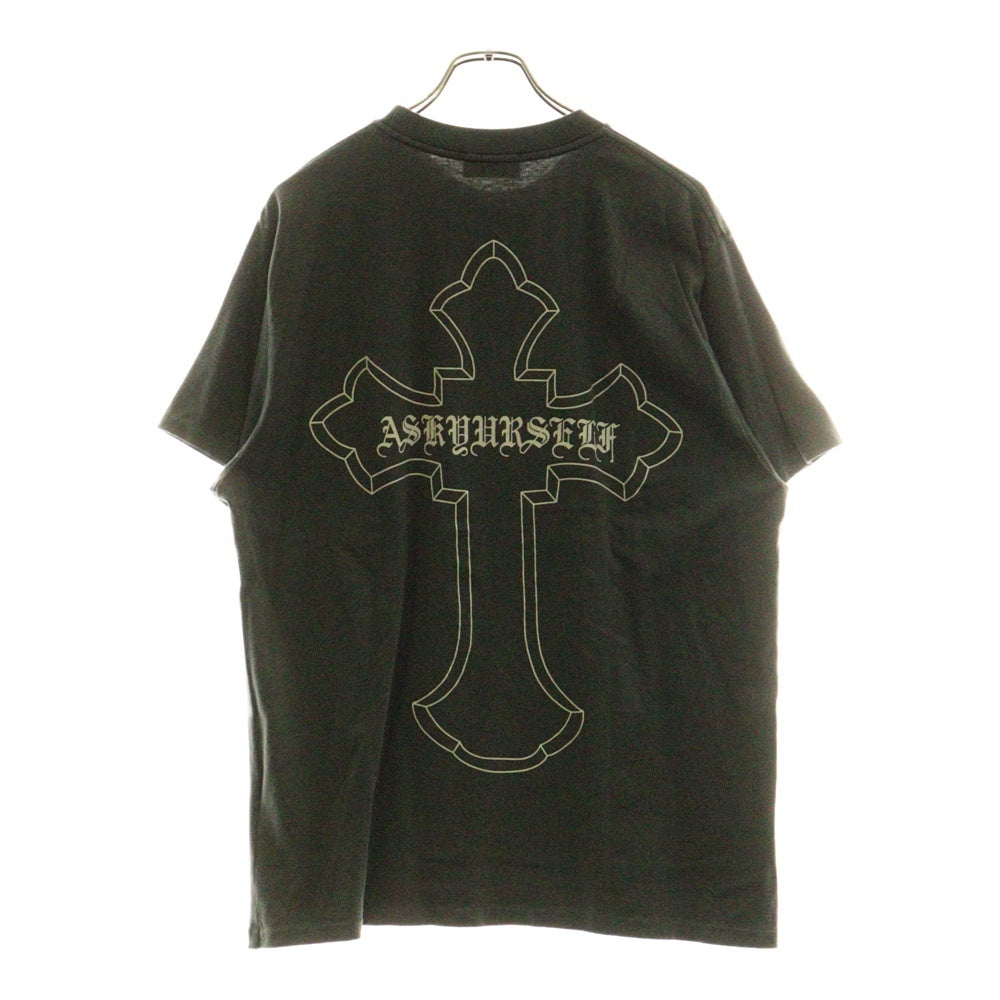 ASKYURSELF(アスクユアセルフ) LEGENDS T フォトプリント クルーネック コットン 半袖Tシャツ グレー