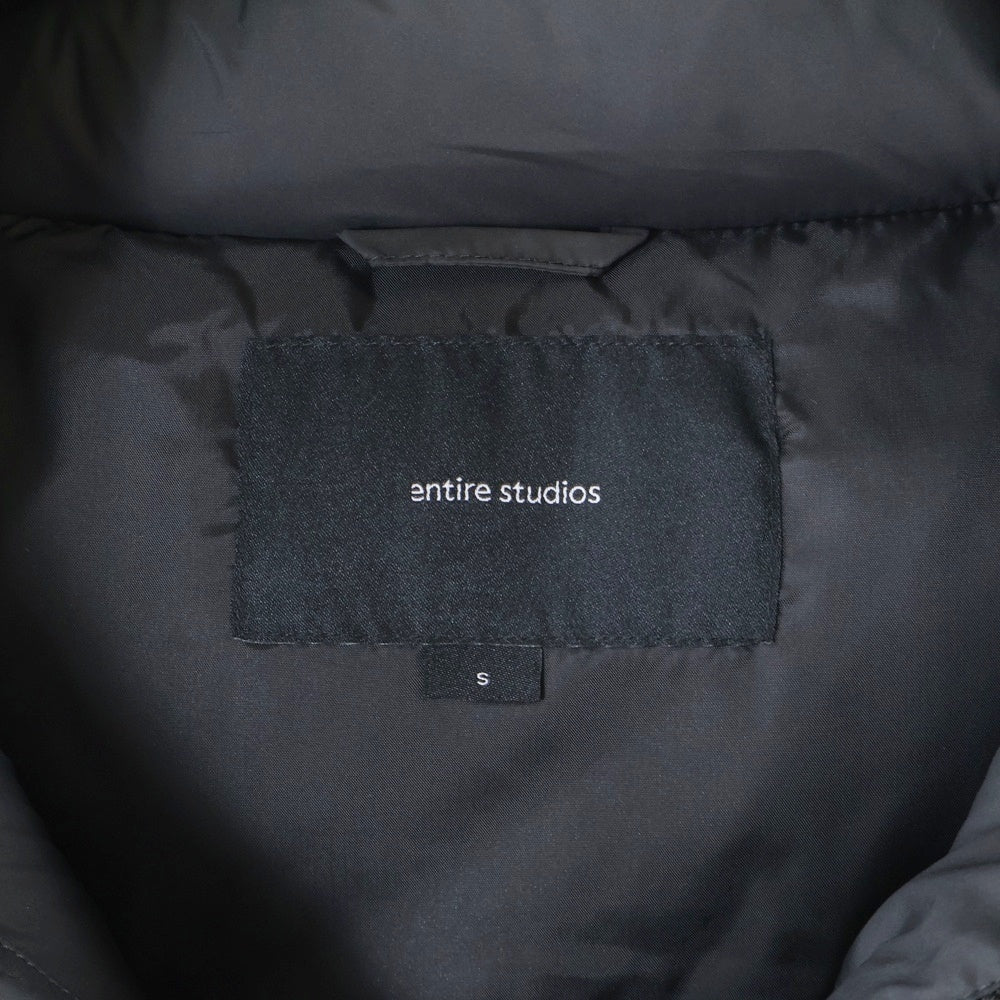 entire studios(エンタイア スタジオ) MML VEST ジップアップ ダウンベスト ブラック ES2400