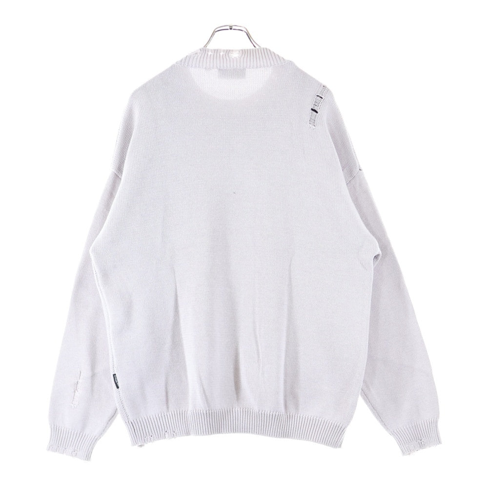 NO BRAND(ノーブランド) WASTED PARIS ウェイステッドパリス LOCALS DESTROY SWEATER ローカルズ デストロイ ニット セーター ライトグレー