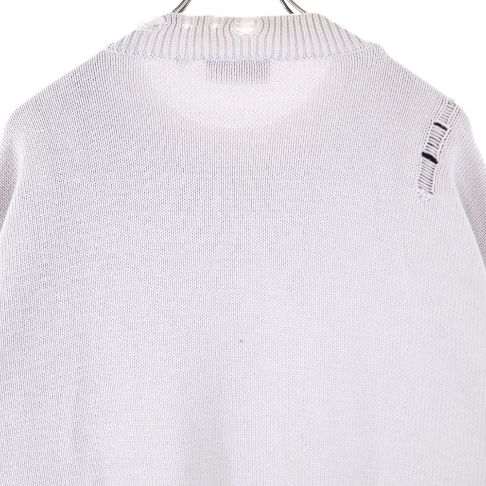NO BRAND(ノーブランド) WASTED PARIS ウェイステッドパリス LOCALS DESTROY SWEATER ローカルズ デストロイ ニット セーター ライトグレー
