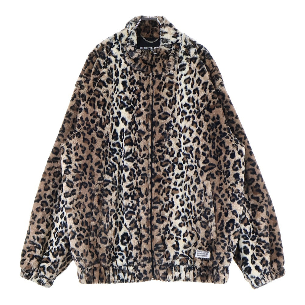 WACKO MARIA(ワコマリア) 23AW FUR LEOPARD TRACK JACKET レオパードファー ジップアップ トラックジャケット ブラウン 23FW-WMO-TJ04