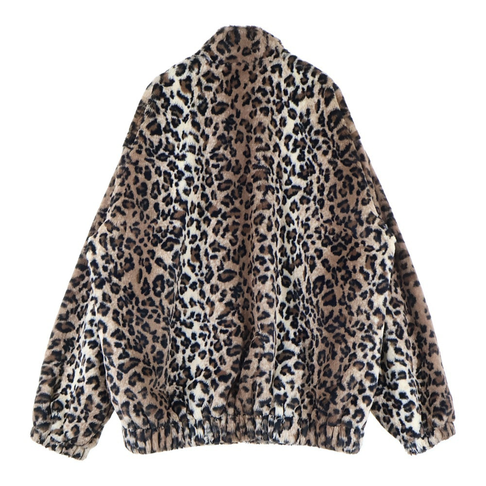 WACKO MARIA(ワコマリア) 23AW FUR LEOPARD TRACK JACKET レオパードファー ジップアップ トラックジャケット ブラウン 23FW-WMO-TJ04
