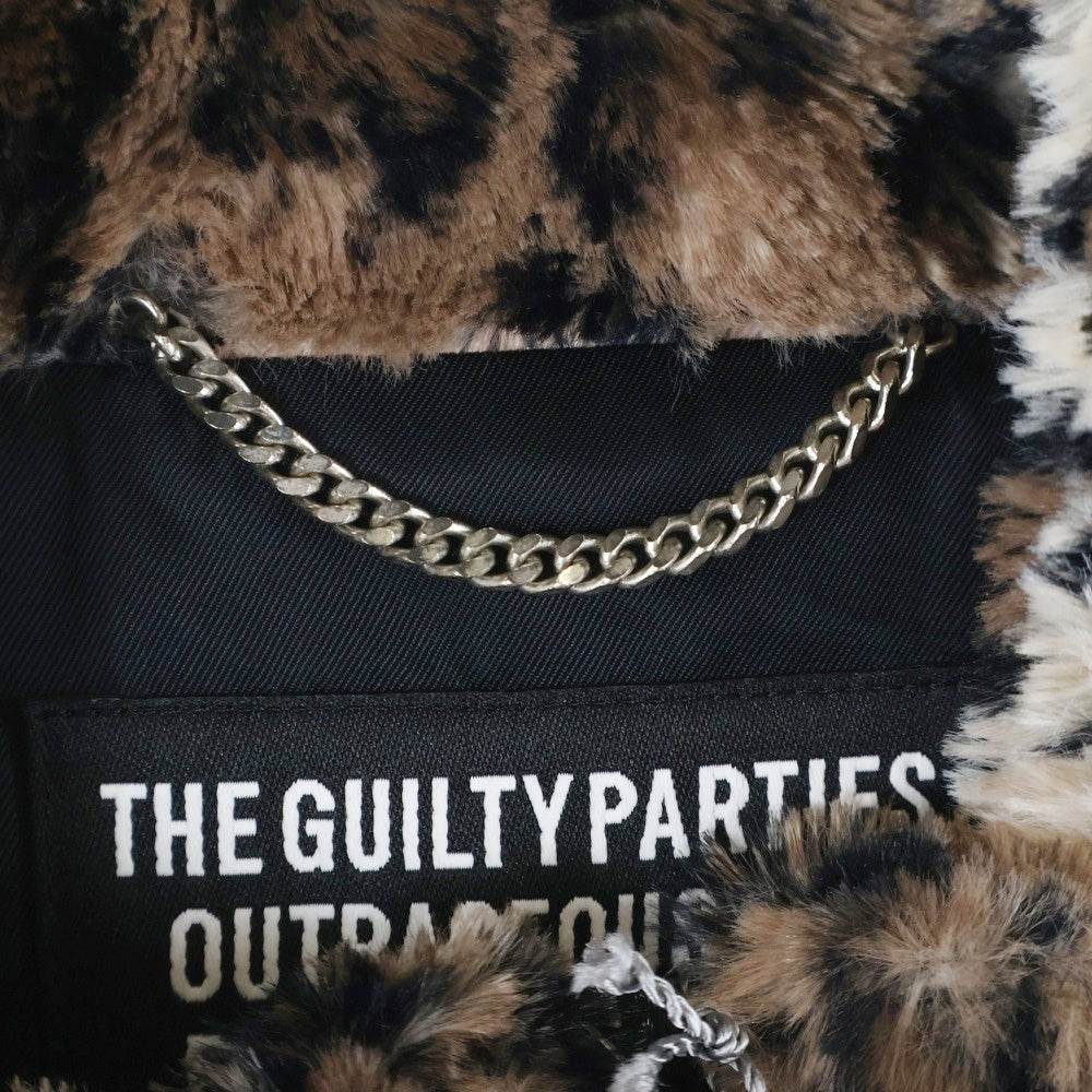 WACKO MARIA(ワコマリア) 23AW FUR LEOPARD TRACK JACKET レオパードファー ジップアップ トラックジャケット ブラウン 23FW-WMO-TJ04