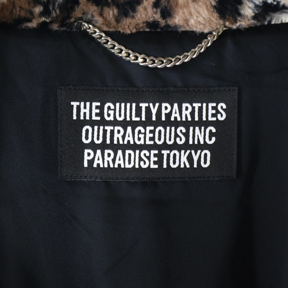 WACKO MARIA(ワコマリア) 23AW FUR LEOPARD TRACK JACKET レオパードファー ジップアップ トラックジャケット ブラウン 23FW-WMO-TJ04