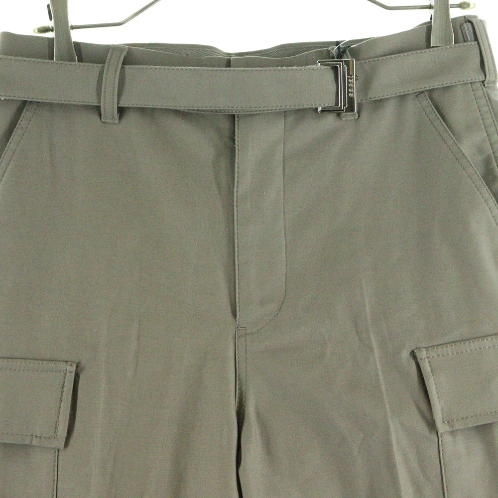 Sacai(サカイ) 25SS ×WTAPS Cotton Back Satin Pants ダブルタップス コットン バックサテン カーゴパンツ ブラウン 25-03695M