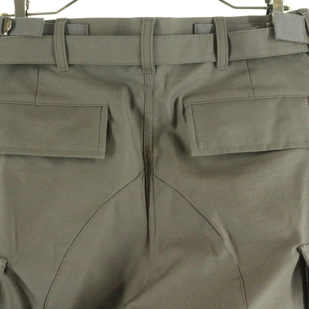 Sacai(サカイ) 25SS ×WTAPS Cotton Back Satin Pants ダブルタップス コットン バックサテン カーゴパンツ ブラウン 25-03695M