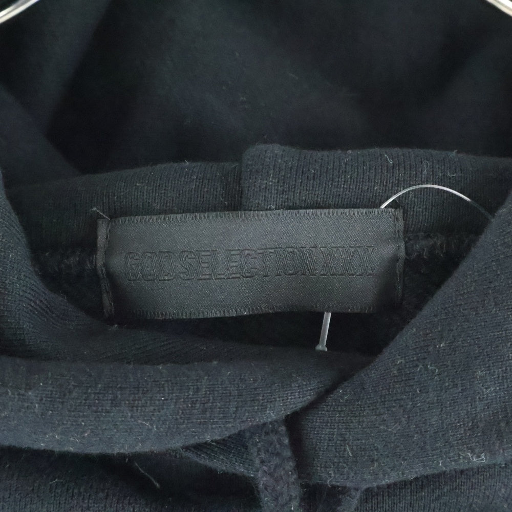 GOD SELECTION XXX(ゴッドセレクショントリプルエックス) ×FRAGMENT DESIGN フラグメントデザイン ロゴプリント プルオーバー スウェット パーカー ブラック