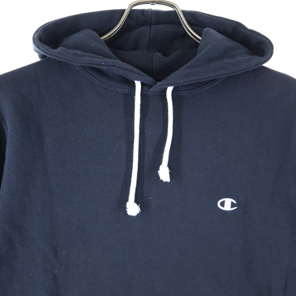 CHAMPION(チャンピオン) PULLOVER HOODIE BASIC ボーダー リブ プルオーバー スウェット フーデッド パーカー ネイビー C3-L121
