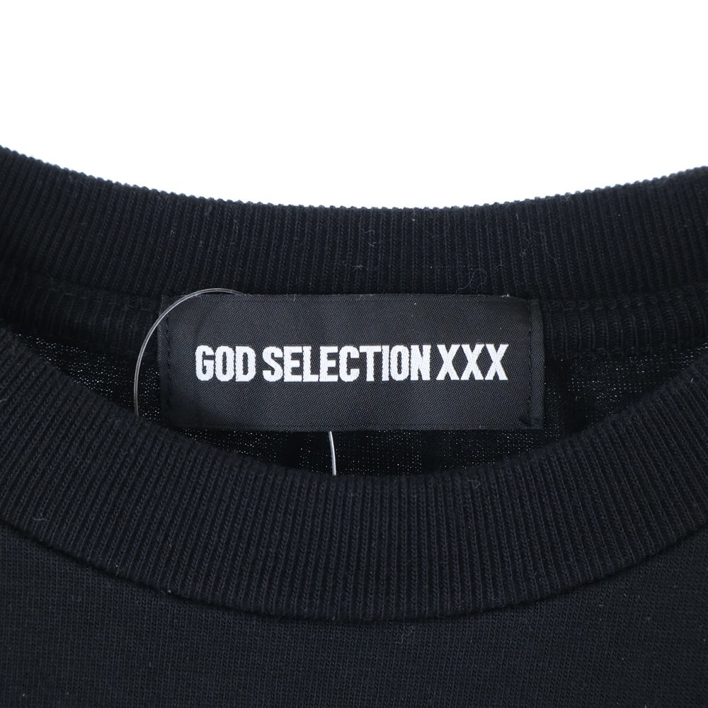 GOD SELECTION XXX(ゴッドセレクショントリプルエックス) 24SS バスルーム プリント クルーネック 半袖Tシャツ カットソー ブラック GX-S24-ST-10