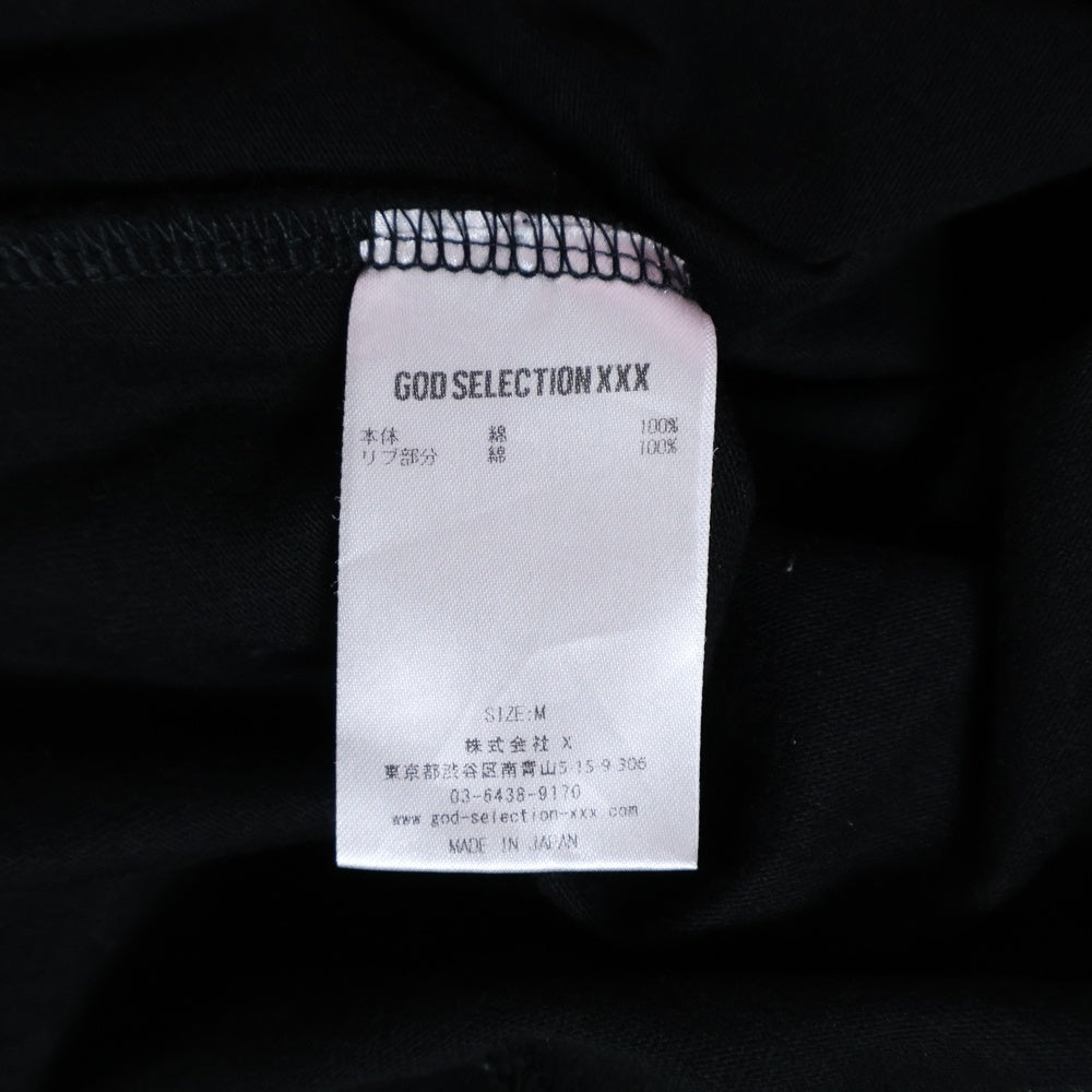 GOD SELECTION XXX(ゴッドセレクショントリプルエックス) 24SS バスルーム プリント クルーネック 半袖Tシャツ カットソー ブラック GX-S24-ST-10