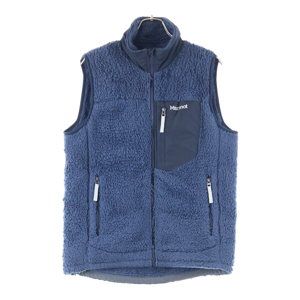 Marmot(マーモット) ORIGIN FLEECE VEST オリジン ナイロン切り替え ボア フリース ジャケット ベスト ブルー MJF-F5099