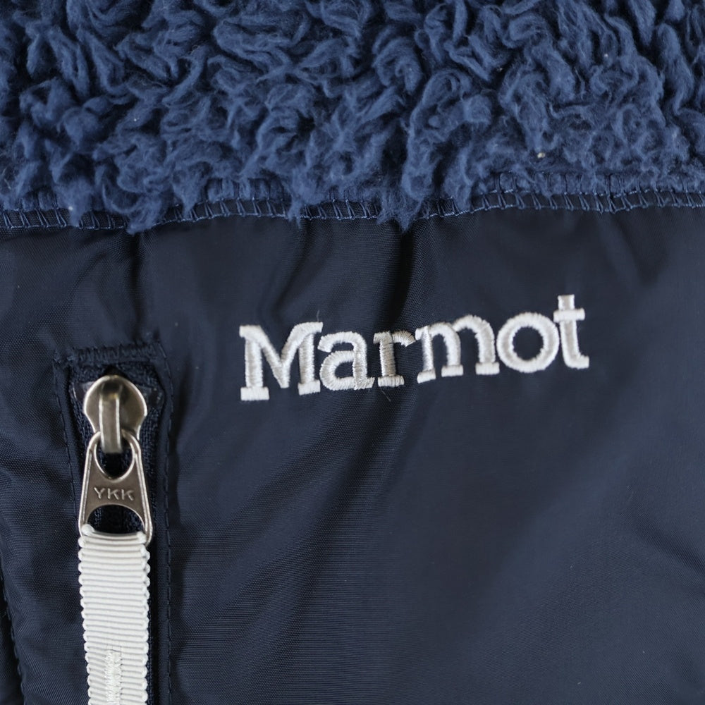 Marmot(マーモット) ORIGIN FLEECE VEST オリジン ナイロン切り替え ボア フリース ジャケット ベスト ブルー MJF-F5099