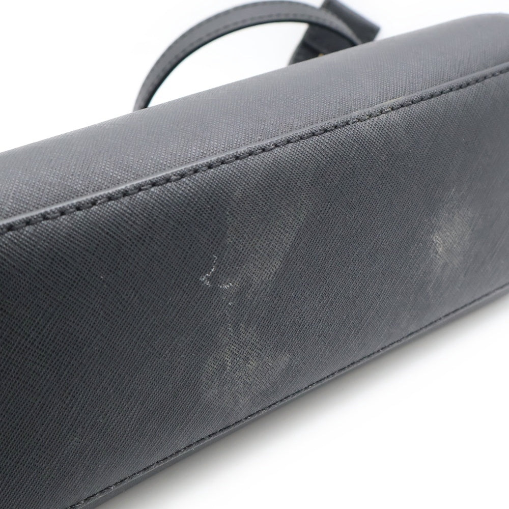 MICHAEL KORS(マイケルコース) フロントロゴデザイン レザー ハンドバッグ ショルダーバッグ ブラック 30T3GLMM2L