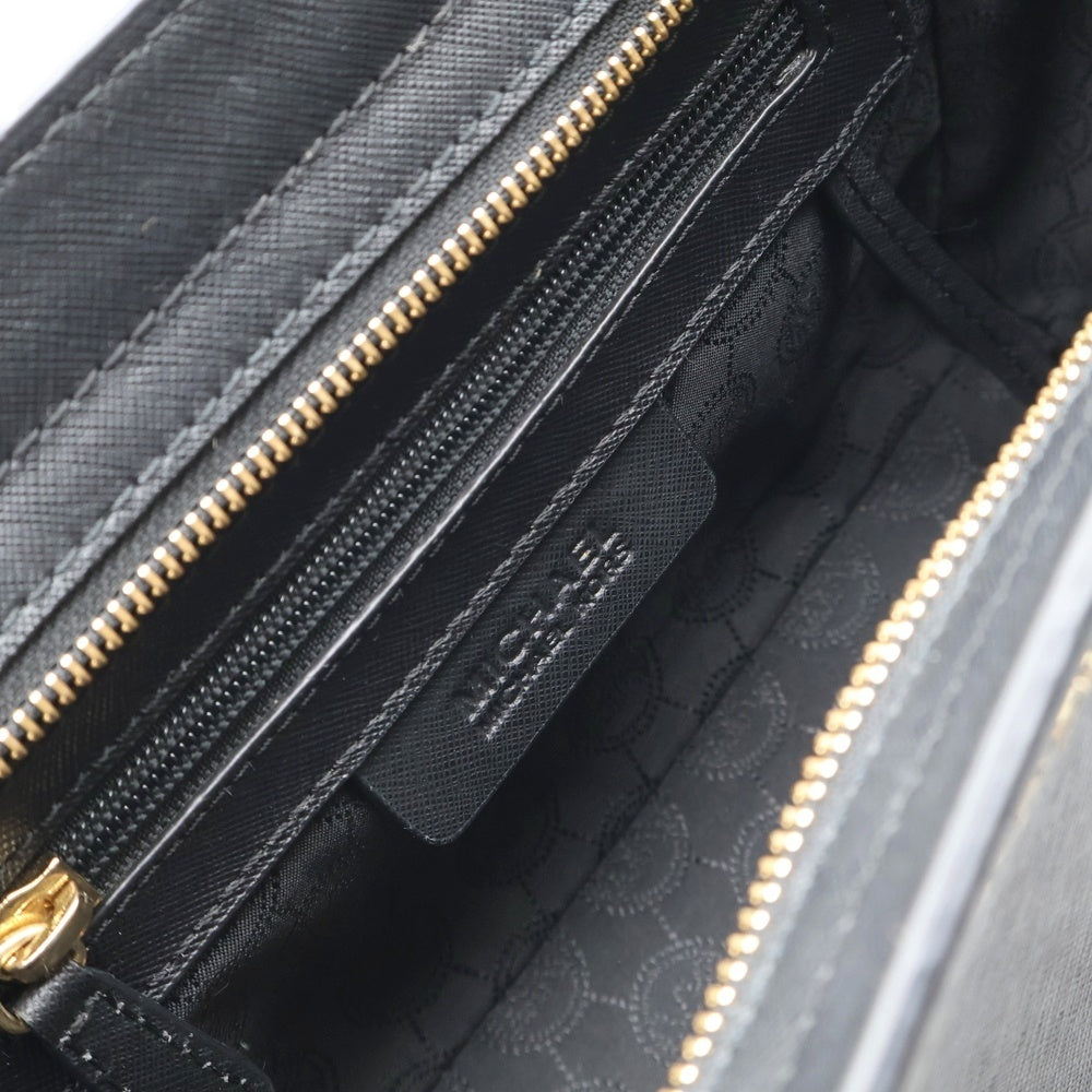 MICHAEL KORS(マイケルコース) フロントロゴデザイン レザー ハンドバッグ ショルダーバッグ ブラック 30T3GLMM2L